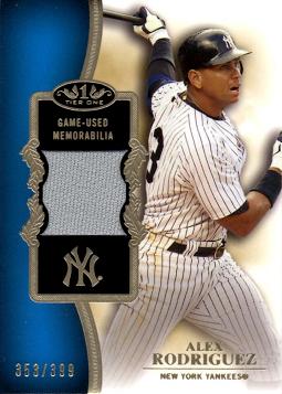 Alex Rodriguez Game Worn Jersey Card