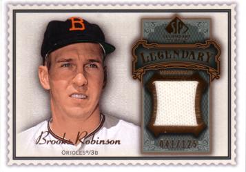 Brooks Robinson Game Worn Jersey Baseball Card