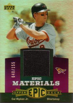 Cal Ripken Game Worn Jersey Card