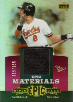 Cal Ripken Game Worn Jersey Card