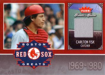 Carlton Fisk Game Worn Jersey Card