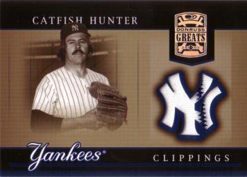 Catfish Hunter Game Worn Jersey Card
