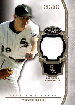 Chris Sale Game Worn Jersey Baseball Card