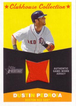 Dustin Pedroia Game Worn Jersey Card