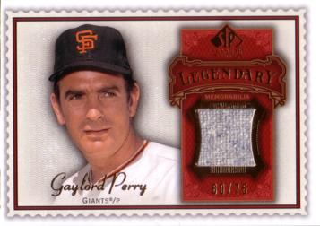 Gaylord Perry Game Worn Jersey Baseball Card