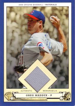 Greg Maddux Game Worn Jersey Card