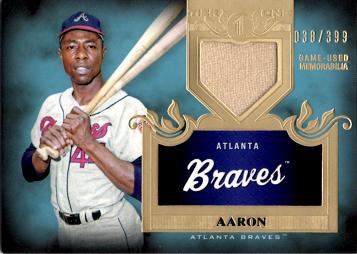 2011 Topps Tier 1 Hank Aaron Game Worn Jersey Card