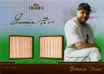 Jimmie Foxx Game Used Bat Card