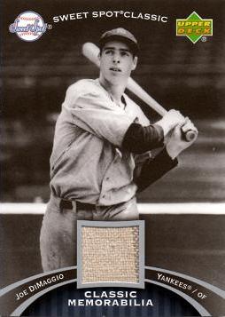 Joe DiMaggio Game Worn Jersey Card