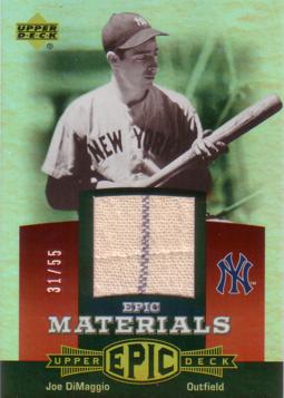 Joe DiMaggio Game Worn Jersey Card