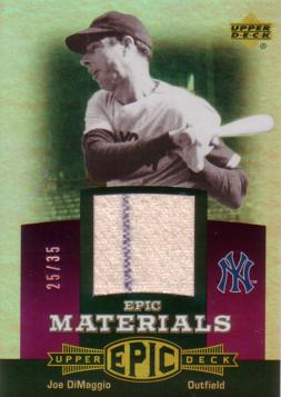 Joe DiMaggio Game Worn Jersey Card