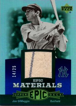 Joe DiMaggio Game Worn Jersey Card