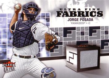 Jorge Posada Game Worn Jersey Card