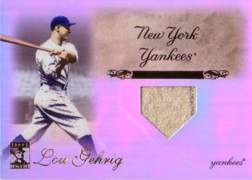 Lou Gehrig Game Worn Jersey Card