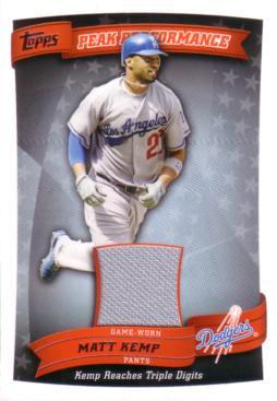 Matt Kemp Game Worn Jersey Card