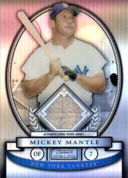 Mickey Mantle Game Worn Jersey Card