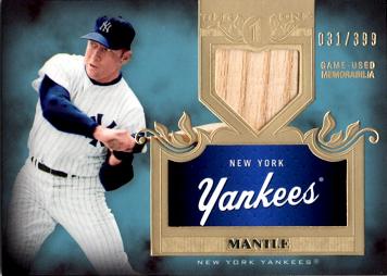 2011 Topps Tier 1 Mickey Mantle Game Used Bat Card