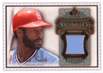 Ozzie Smith Game Worn Jersey Card