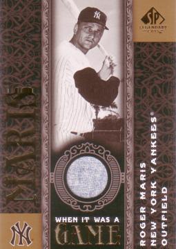 Roger Maris Game Worn Jersey Card