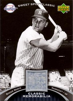 Roger Maris Game Worn Jersey Card