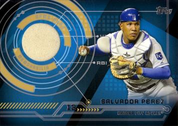 Salvador Perez Game Worn Jersey Baseball Card