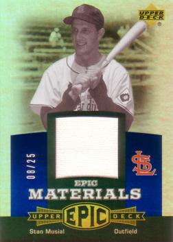 Stan Musial Game Worn Jersey Card