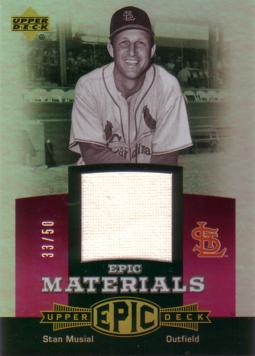 Stan Musial Game Worn Jersey Card