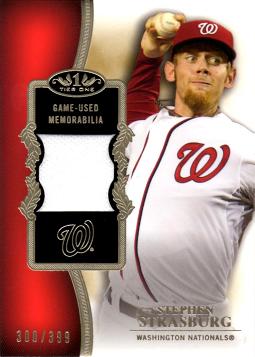 Stephen Strasburg Game Worn Jersey Baseball Card