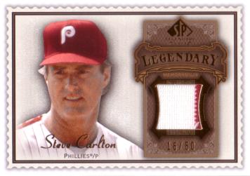 Steve Carlton Game Worn Jersey Card
