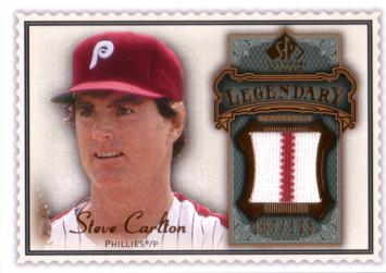 Steve Carlton Game Worn Jersey Baseball Card