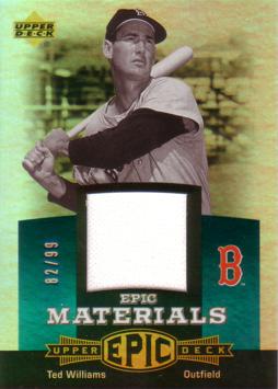Ted Williams Game Worn Jersey Card