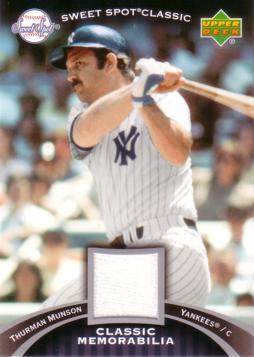 Thurman Munson Game Worn Jersey Card