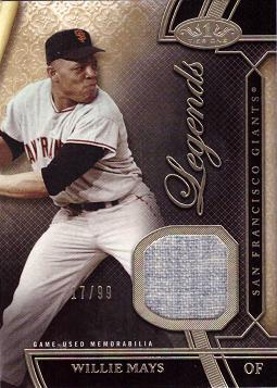 Willie Mays Game Worn Jersey Baseball Card