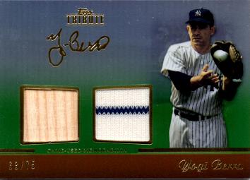 Yogi Berra Game Worn Jersey & Bat Card