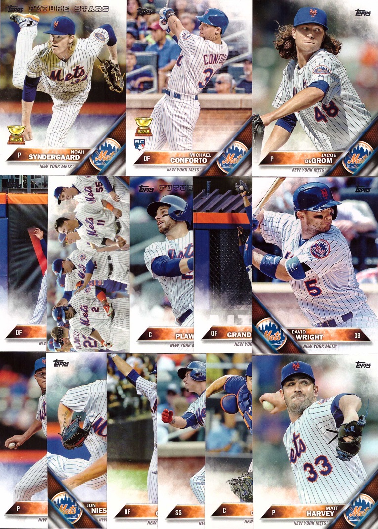 2016 Topps New York Mets Baseball Card Team Set