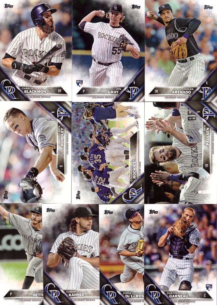 2016 Topps Rockies Baseball Card Team Set