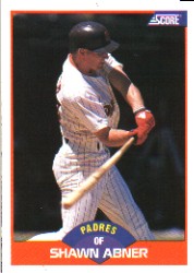 Shawn Abner baseball card