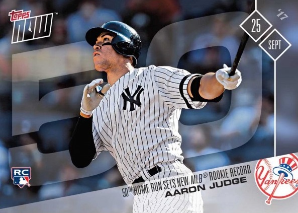Aaron Judge Hits 50 Home Run Record Breaker Baseball Rookie Card