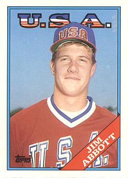 1988 Topps Traded Jim Abbott Rookie Card