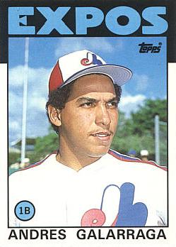 1986 Topps Traded Andres Galarraga Rookie Card