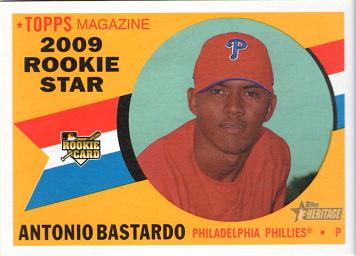 2009 Topps Heritage Antonio Bastardo Rookie Card
