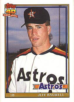 1991 Topps Traded Baseball Jeff Bagwell rookie card