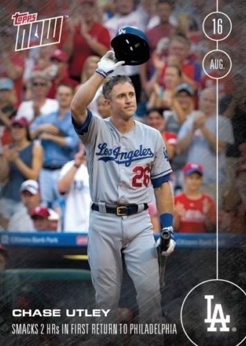 2016 Topps Now Baseball Chase Utley Baseball Card