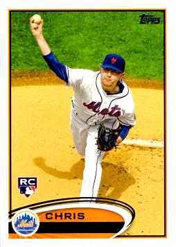 2012 Topps Baseball Chris Schwinden Rookie Card