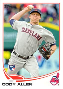 2013 Topps Update Baseball Cody Allen Rookie Card