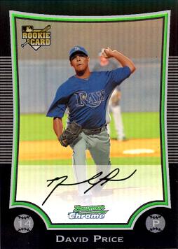 David Price Bowman Chrome Refractor Rookie Card