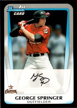 George Springer 1st Bowman Baseball Card