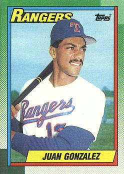 1990 Topps Juan Gonzalez rookie card