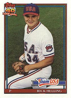 1991 Topps Traded Rick Helling rookie card