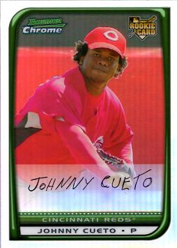 Johnny Cueto Bowman Chrome Refractor Rookie Card